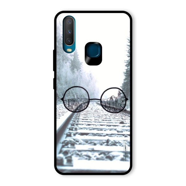 Tracks And Specs Glass Back Case for Vivo Y12