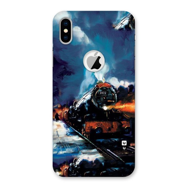 Train Art Back Case for iPhone XS Logo Cut