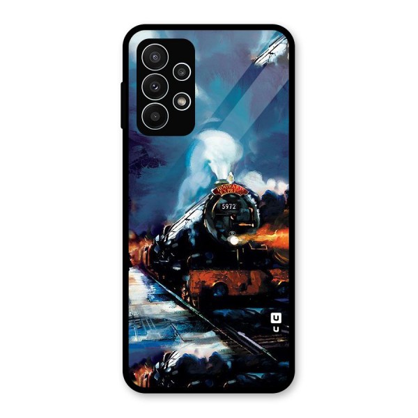 Train Art Glass Back Case for Galaxy A23