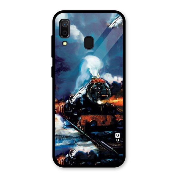 Train Art Glass Back Case for Galaxy A30