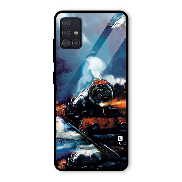 Train Art Glass Back Case for Galaxy A51