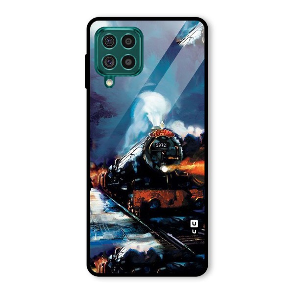 Train Art Glass Back Case for Galaxy F62