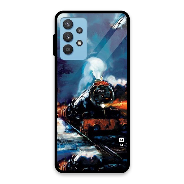 Train Art Glass Back Case for Galaxy M32 5G