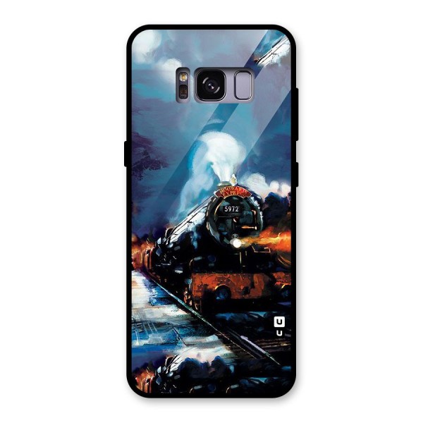 Train Art Glass Back Case for Galaxy S8