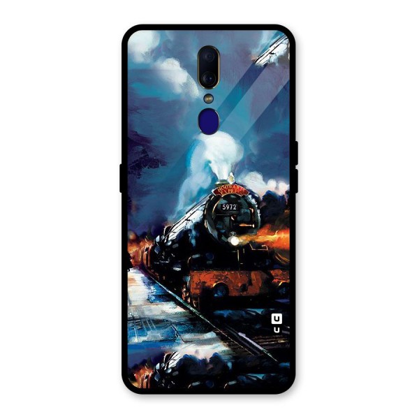 Train Art Glass Back Case for Oppo F11