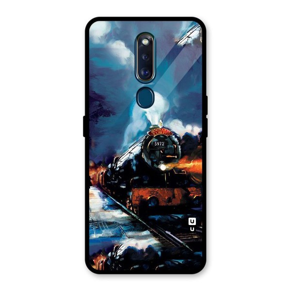 Train Art Glass Back Case for Oppo F11 Pro