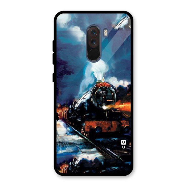 Train Art Glass Back Case for Poco F1