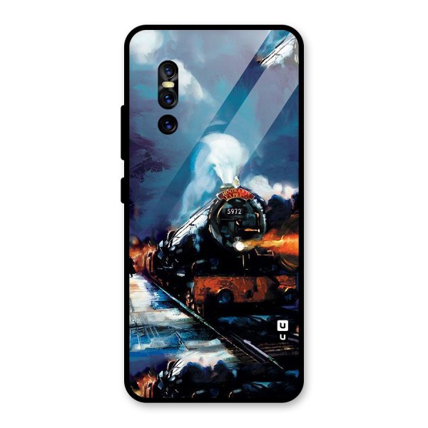 Train Art Glass Back Case for Vivo V15 Pro