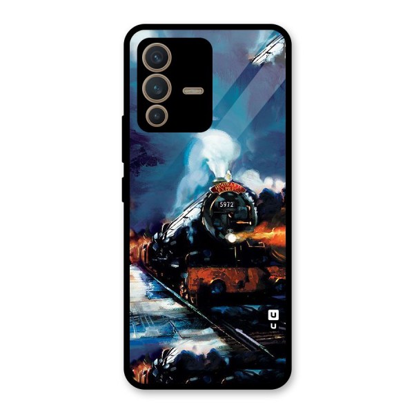 Train Art Glass Back Case for Vivo V23 5G