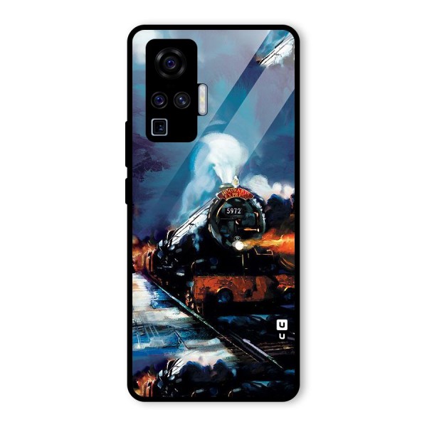 Train Art Glass Back Case for Vivo X50 Pro