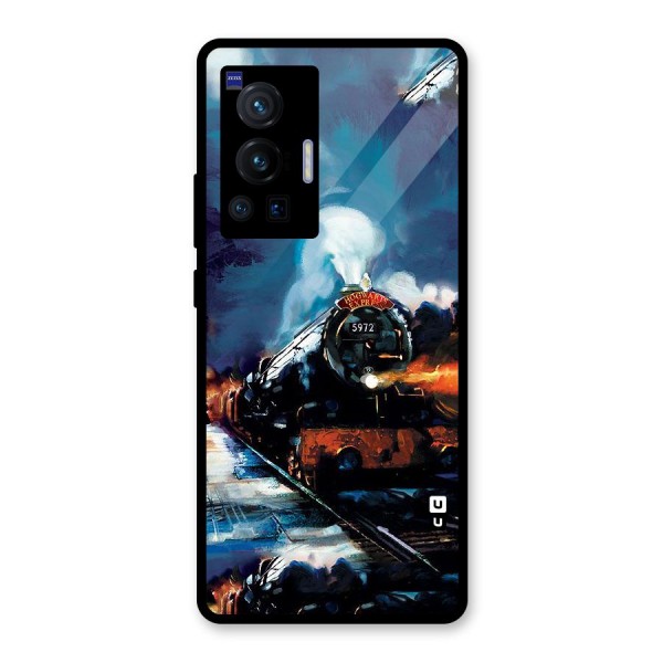 Train Art Glass Back Case for Vivo X70 Pro