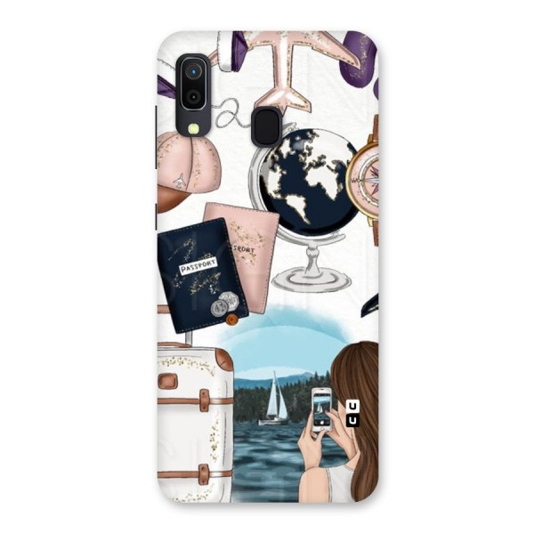 Travel Diaries Back Case for Galaxy A20