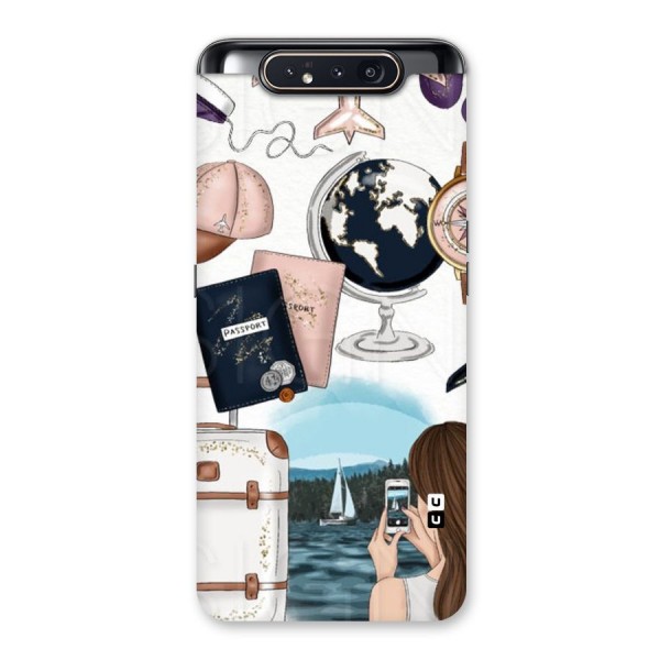 Travel Diaries Back Case for Galaxy A80