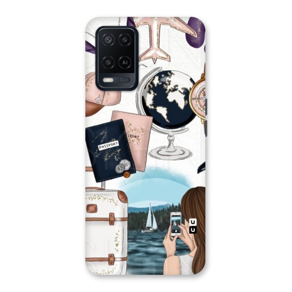 Travel Diaries Back Case for Oppo A54