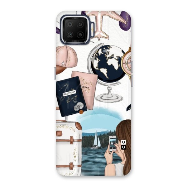 Travel Diaries Back Case for Oppo F17