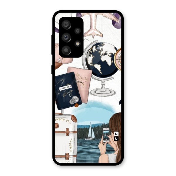 Travel Diaries Glass Back Case for Galaxy A32