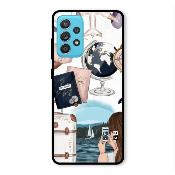 Travel Diaries Glass Back Case for Galaxy A52s 5G