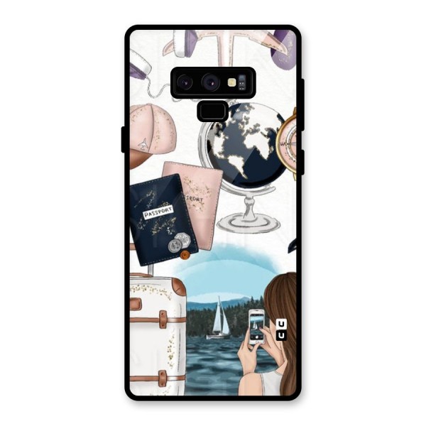 Travel Diaries Glass Back Case for Galaxy Note 9