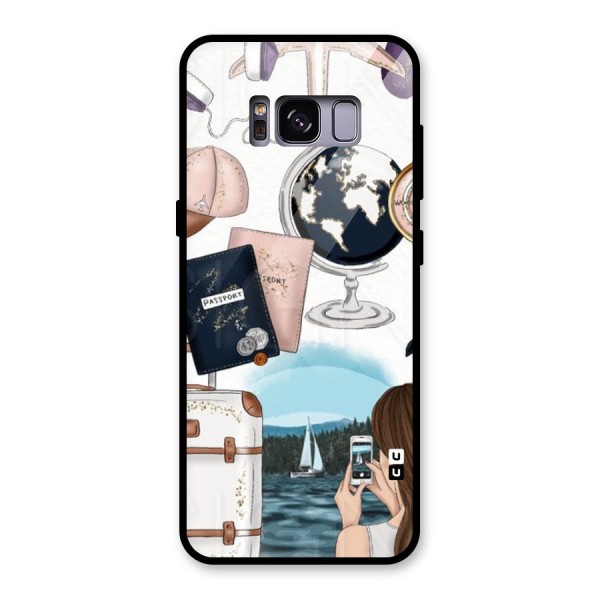 Travel Diaries Glass Back Case for Galaxy S8