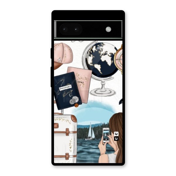 Travel Diaries Glass Back Case for Google Pixel 6a