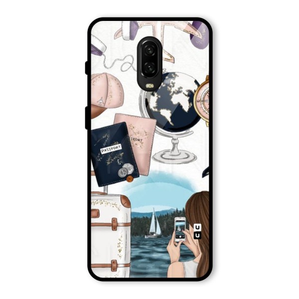 Travel Diaries Glass Back Case for OnePlus 6T