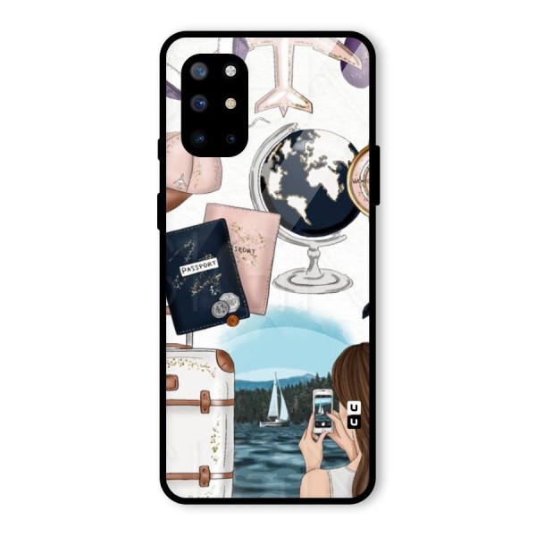 Travel Diaries Glass Back Case for OnePlus 8T