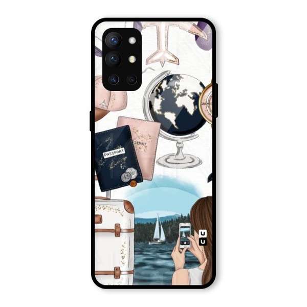 Travel Diaries Glass Back Case for OnePlus 9R