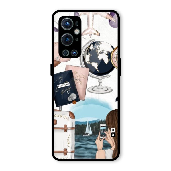 Travel Diaries Glass Back Case for OnePlus 9 Pro