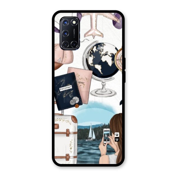 Travel Diaries Glass Back Case for Oppo A52