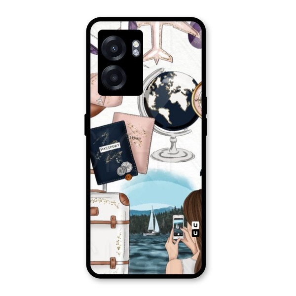 Travel Diaries Glass Back Case for Oppo K10 (5G)