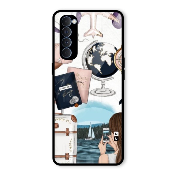 Travel Diaries Glass Back Case for Oppo Reno4 Pro