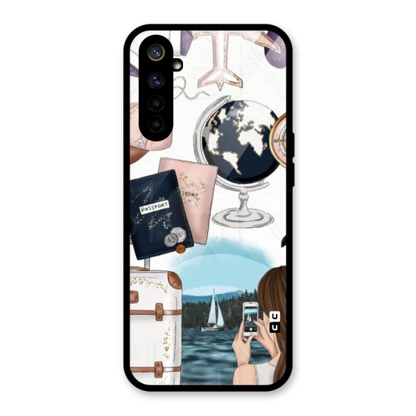 Travel Diaries Glass Back Case for Realme 6