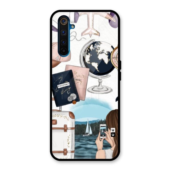 Travel Diaries Glass Back Case for Realme 6 Pro