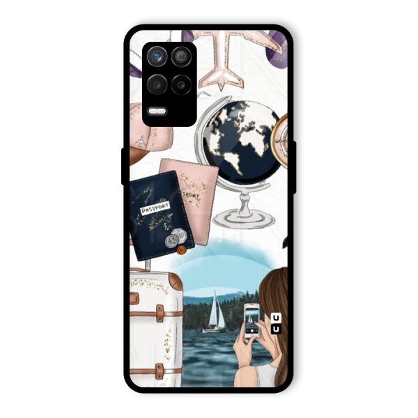 Travel Diaries Glass Back Case for Realme 9 5G