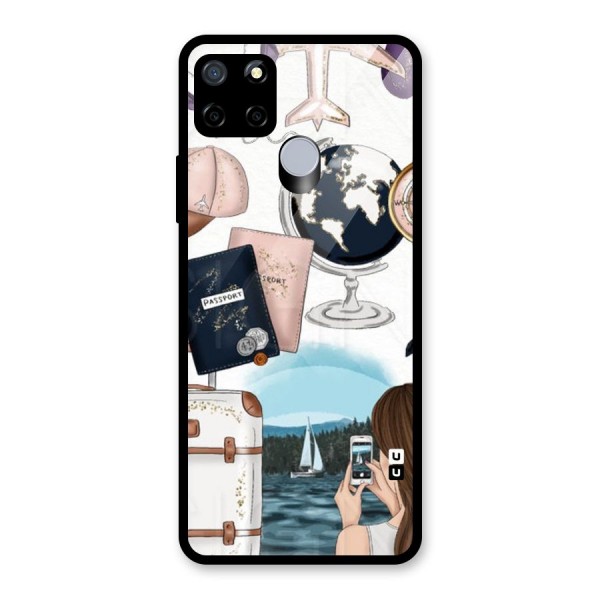 Travel Diaries Glass Back Case for Realme C12