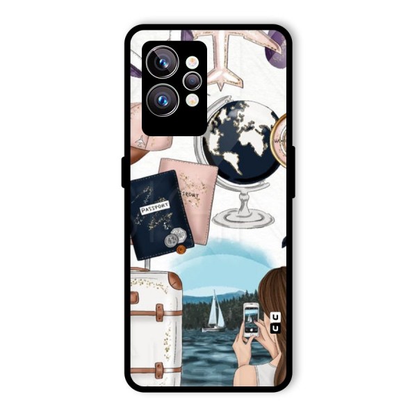 Travel Diaries Glass Back Case for Realme GT2 Pro