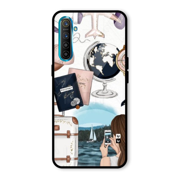 Travel Diaries Glass Back Case for Realme XT