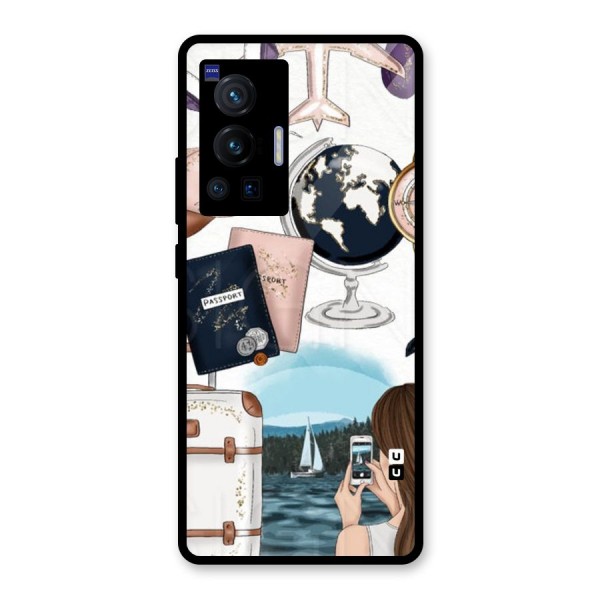 Travel Diaries Glass Back Case for Vivo X70 Pro