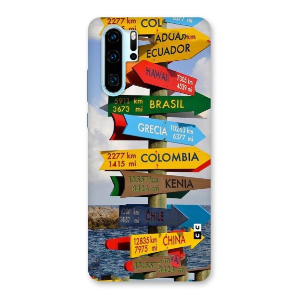 Travel Directions Back Case for Huawei P30 Pro