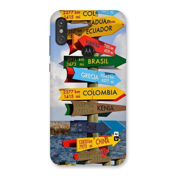 Travel Directions Back Case for Motorola One Power