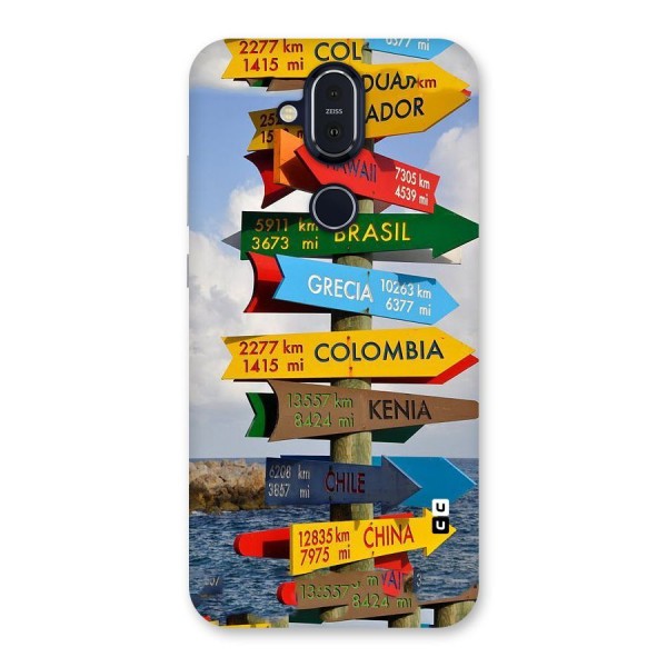 Travel Directions Back Case for Nokia 8.1