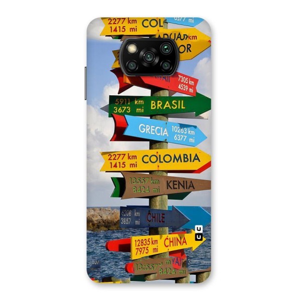 Travel Directions Back Case for Poco X3