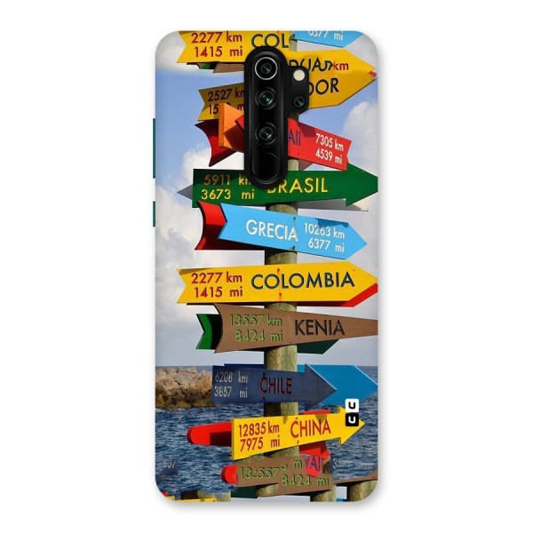 Travel Directions Back Case for Redmi Note 8 Pro