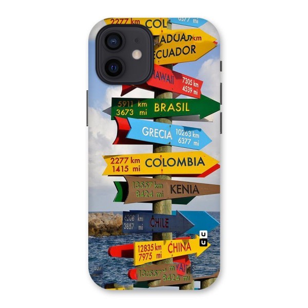 Travel Directions Back Case for iPhone 12