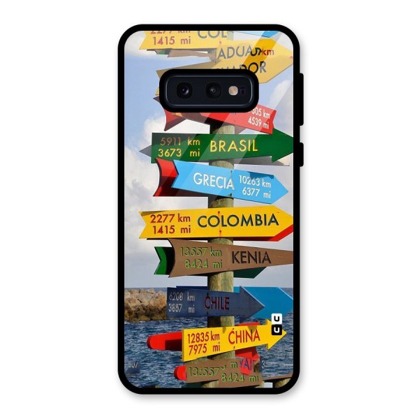 Travel Directions Glass Back Case for Galaxy S10e