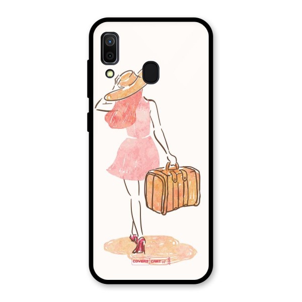 Travel Girl Glass Back Case for Galaxy A30