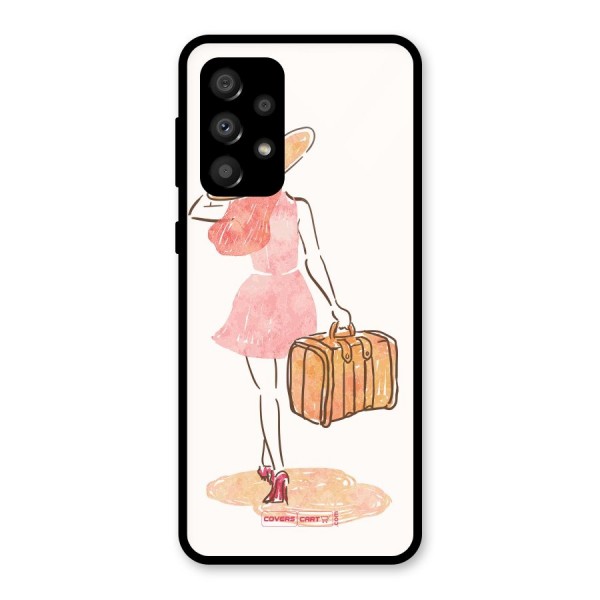 Travel Girl Glass Back Case for Galaxy A32