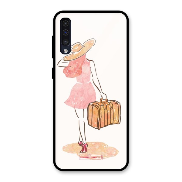 Travel Girl Glass Back Case for Galaxy A50s