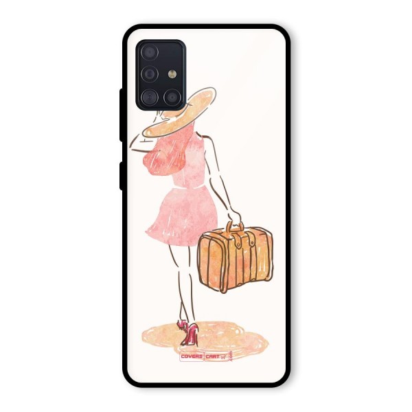 Travel Girl Glass Back Case for Galaxy A51