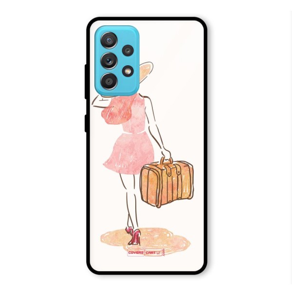 Travel Girl Glass Back Case for Galaxy A52s 5G